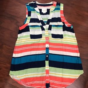 Anthropologie ‘Maeve’ sleeveless top multi color 6